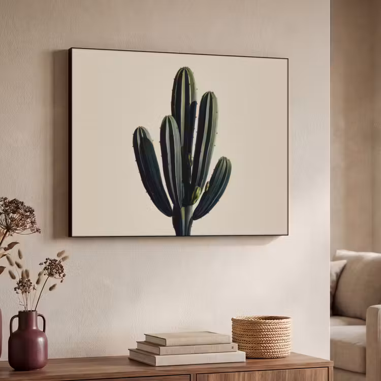 Cactus - Subtiel - Groen Textielframe - compleet frame klein -sfeer3