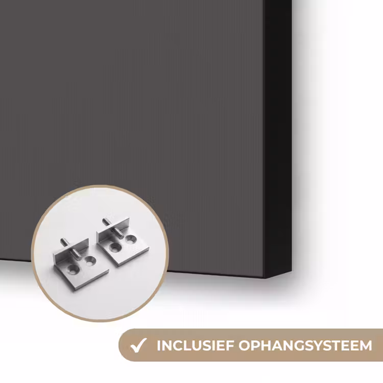 Charcoal - Grijs- Grey Textielframe zwart klein 947 -USP_ophangsysteemNL