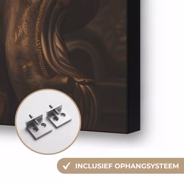 Chimpansee - Stoel - Pak - Bruin Textielframe zwart klein -USP_ophangsysteemNL