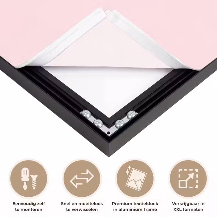 Chocolaatjes - Hartvormig - Liefste Textielframe zwart klein -USP_closeupNL