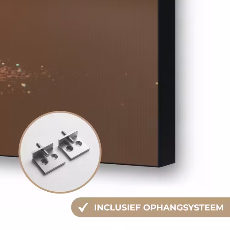 Chocolade - Macarons - Eten - Snoep Textielframe zwart klein -USP_ophangsysteemNL