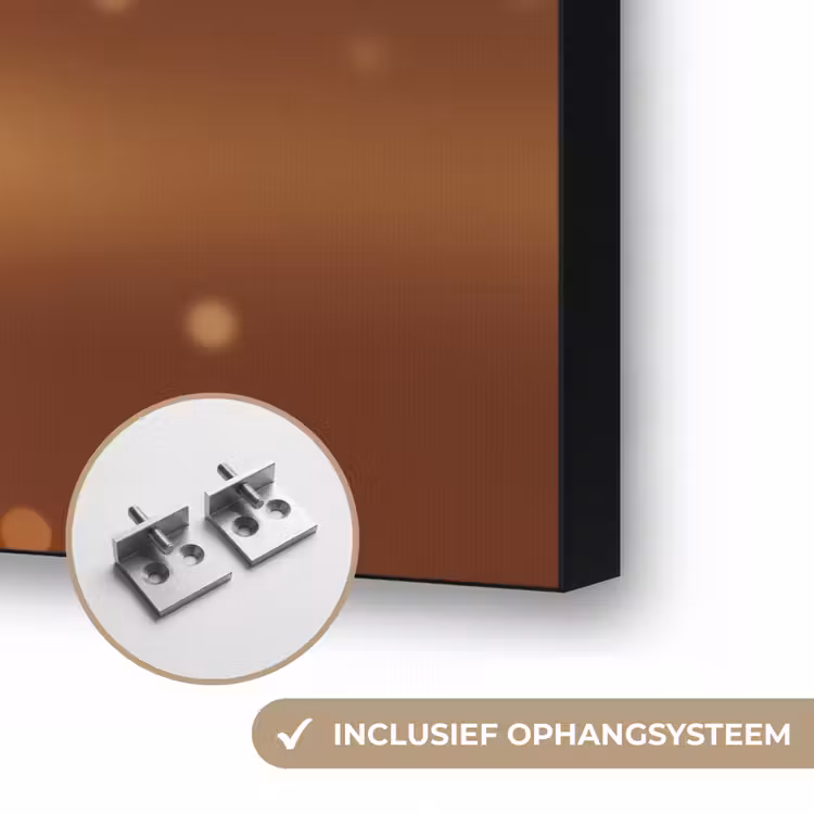 Chocomelk - Drinken - Warm - Bruin Textielframe zwart klein -USP_ophangsysteemNL