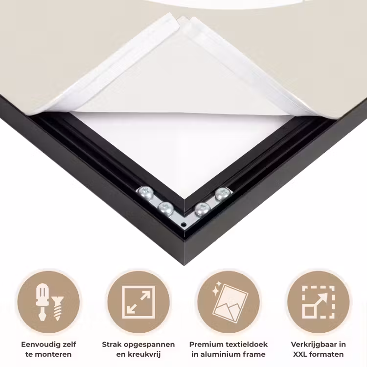 Christmas - Kerstballen - Japandi - Witte kerstballen Textielframe zwart klein -USP_feed_closeupNL