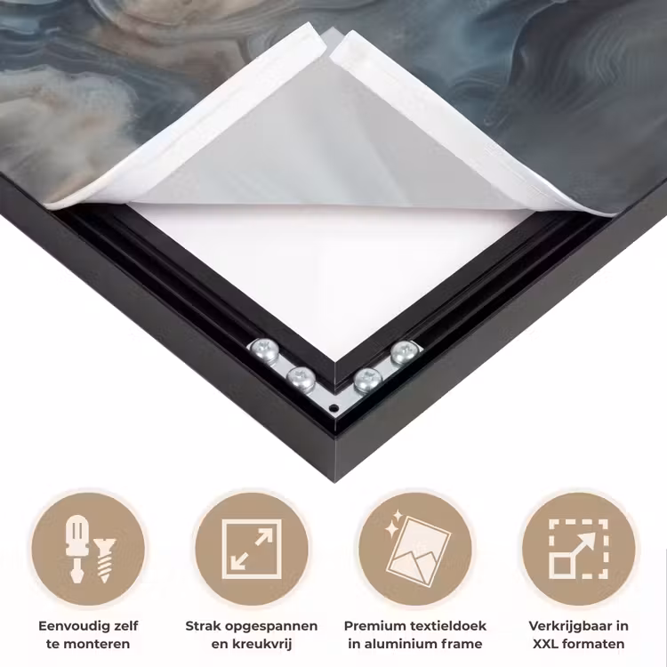 Cirkel - Ringen - Steen - Tinten Textielframe zwart klein -USP_feed_closeupNL