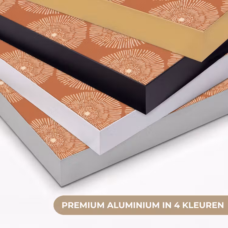 Cirkels - Grafisch - Patroon - Terracotta Textielframe zwart klein 947 -USP_kleurenNL