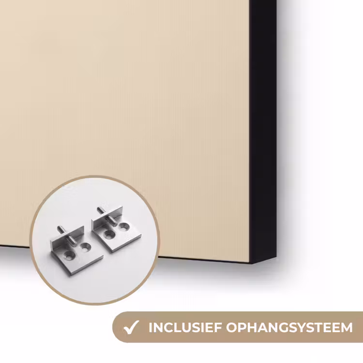 Cirkels - Lijnen - Vormen - Zwart Textielframe zwart klein -USP_ophangsysteemNL