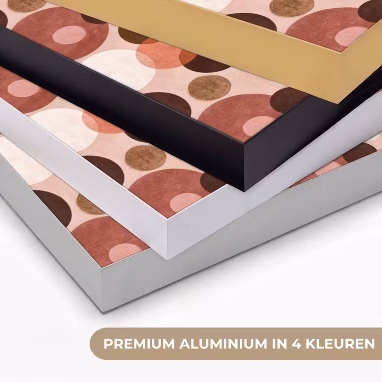 Cirkels - Modern - Kleurrijk Textielframe zwart klein 947 -USP_kleurenNL