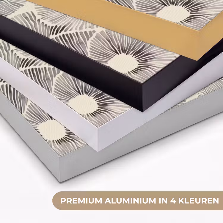 Cirkels - Patroon - Zwart Textielframe zwart klein 947 -USP_kleurenNL