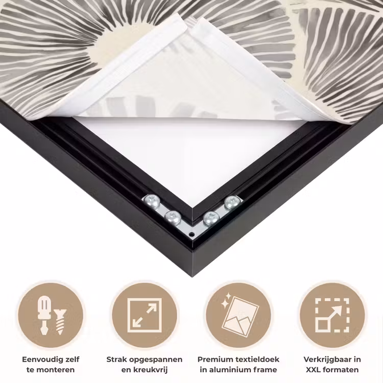 Cirkels - Patroon - Zwart Textielframe zwart klein 947 -USP_feed_closeupNL