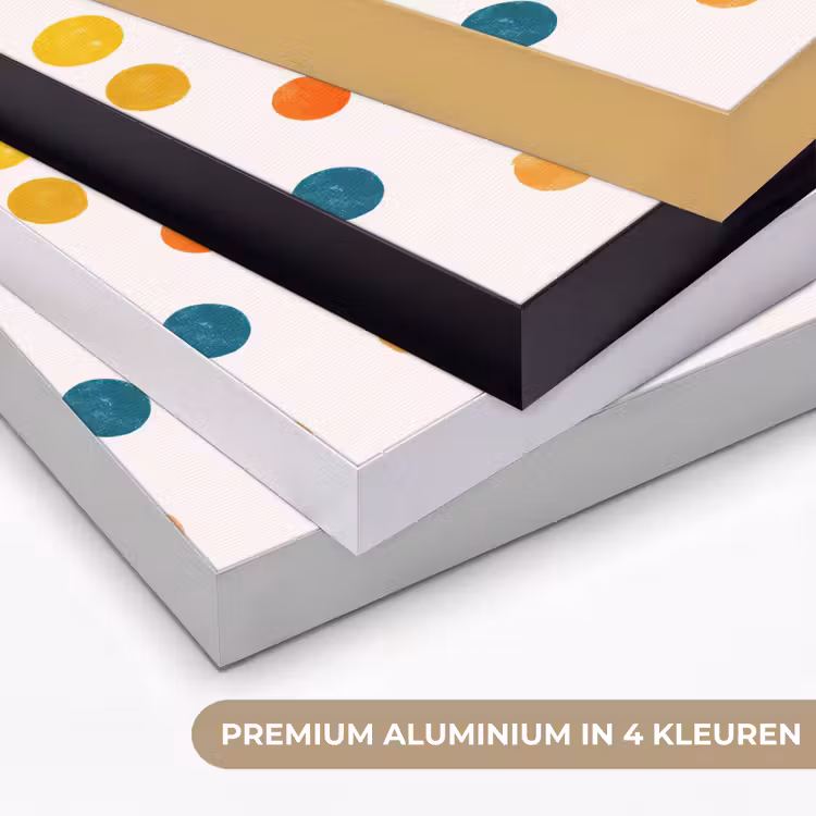 Cirkels - Speels - Kleurrijk Textielframe zwart klein 947 -USP_kleurenNL