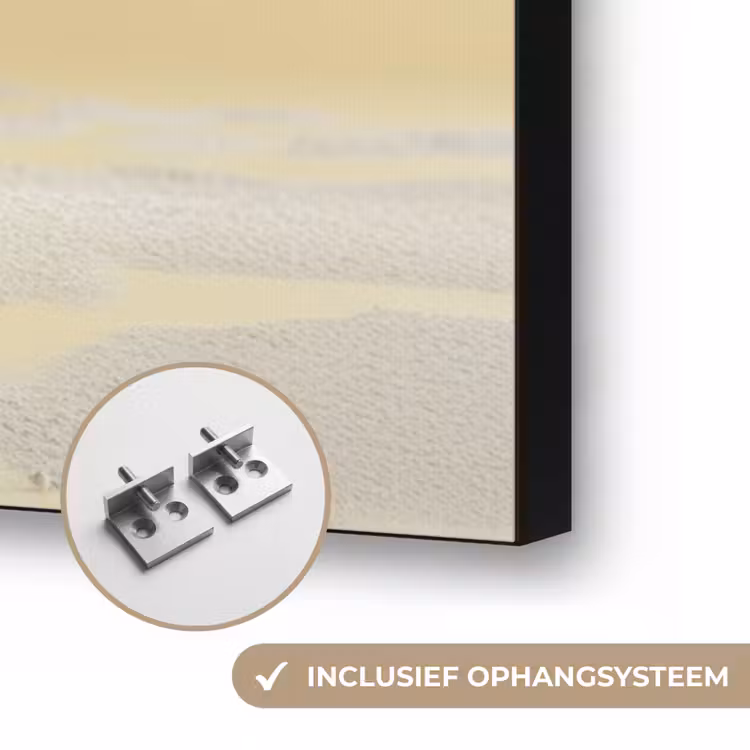 Citroen - Taart - Eten - Geel Textielframe zwart klein -USP_ophangsysteemNL