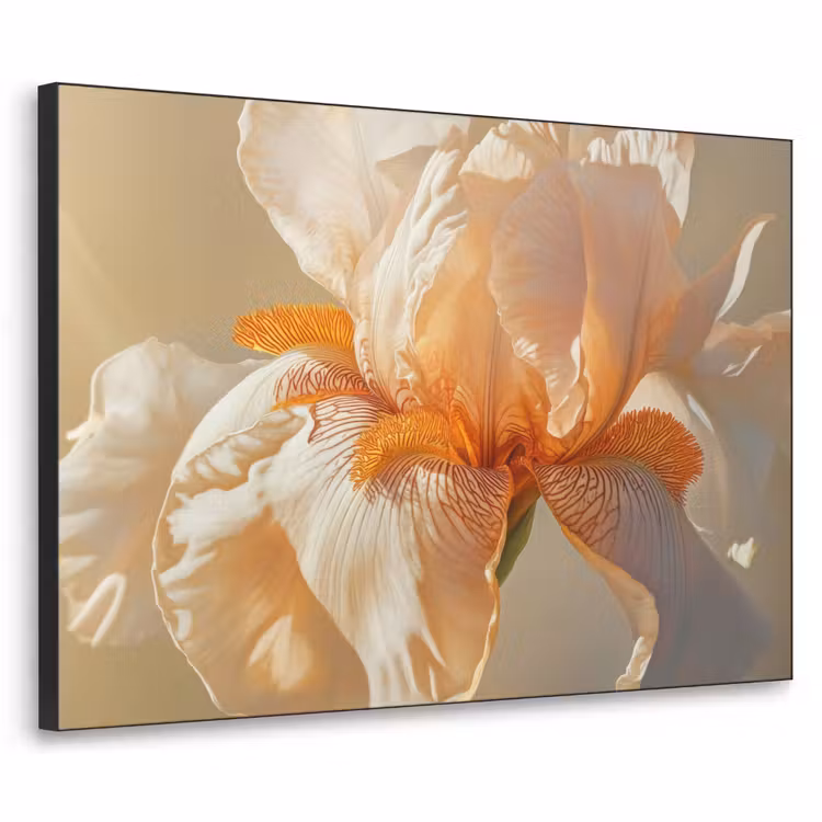 Close up - Oranje - Iris Textielframe - compleet frame klein -3d