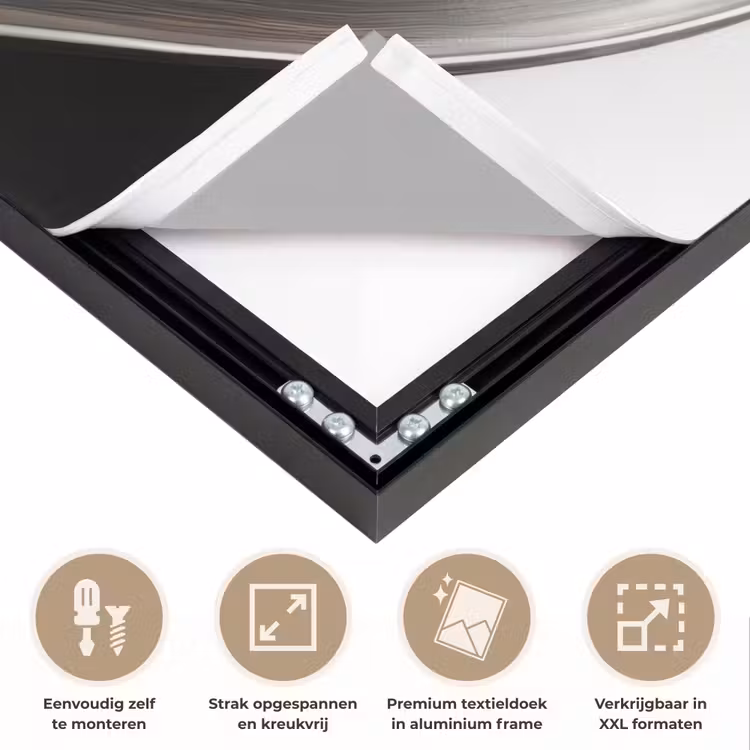 Close-up - Vinylplaat - Platenspeler - Zwart Textielframe zwart klein -USP_feed_closeupNL