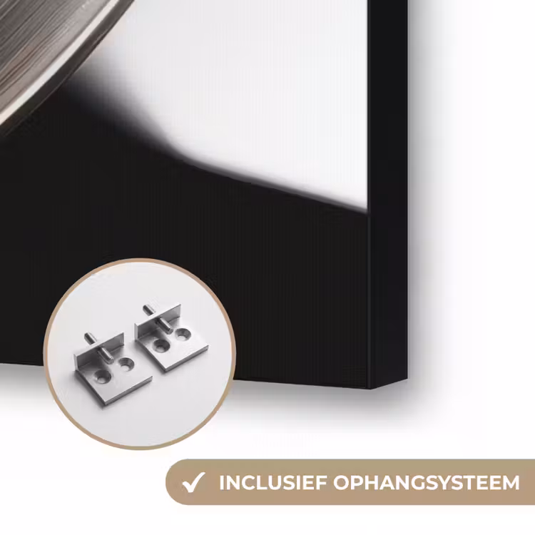 Close-up - Vinylplaat - Platenspeler - Zwart Textielframe zwart klein -USP_ophangsysteemNL