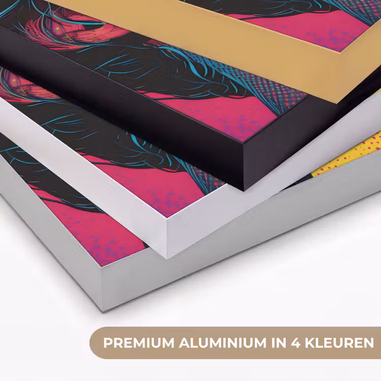 Close-up - Vrouwengezicht - Stippen - Geel Textielframe zwart klein -USP_kleurenNL