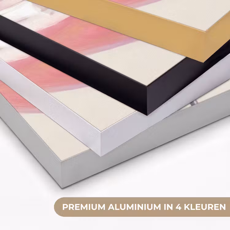 Cocktail - Framboos - Drank - Modern - Roze Textielframe zwart klein -USP_kleurenNL