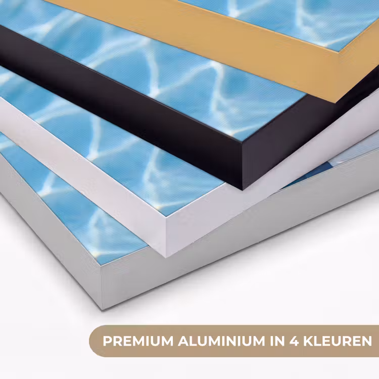 Cocktail - Zwembad - Zomer - Blauw Textielframe zwart klein -USP_kleurenNL