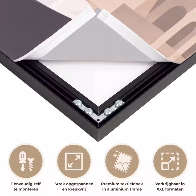 Colosseum - Zonsopgang - Rome - Architectuur - Beige Textielframe zwart klein -USP_feed_closeupNL