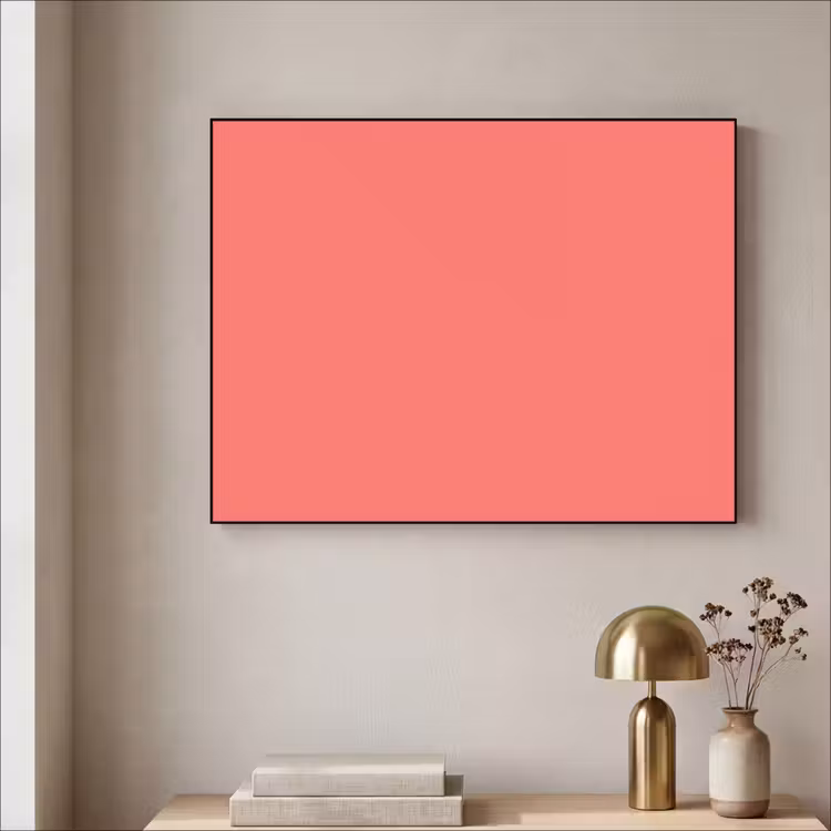 Coral - Punch - Koraal Textielframe zwart klein 947 -sfeer2