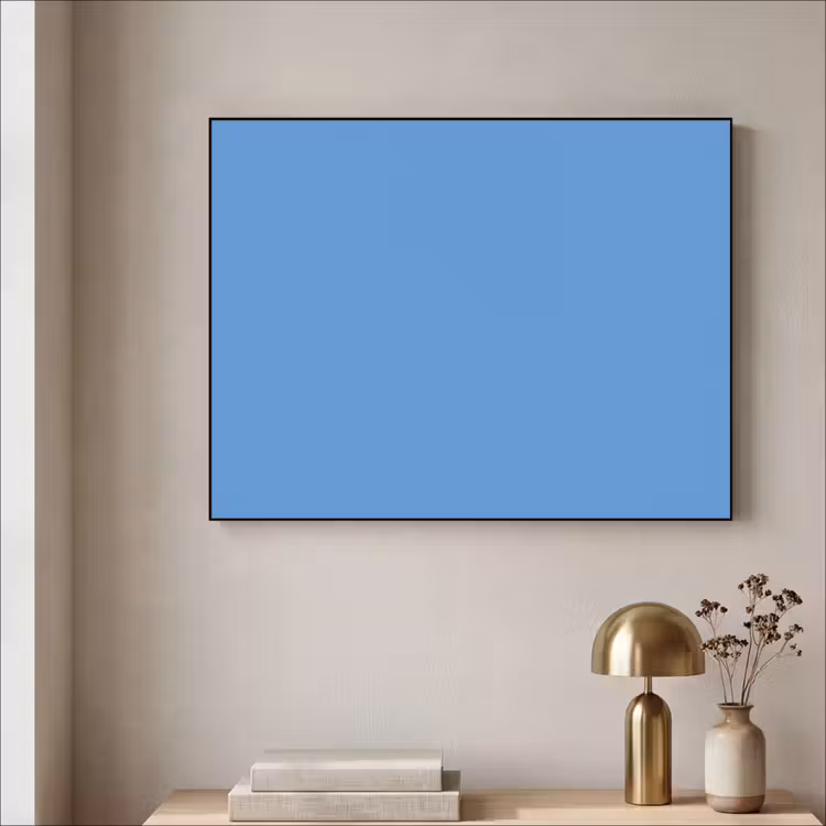 Cornflower - Blue - Blauw Textielframe zwart klein 947 -sfeer2