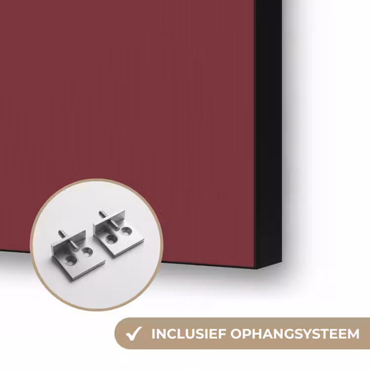 Dark - Garnet - Rood Textielframe zwart klein 947 -USP_ophangsysteemNL