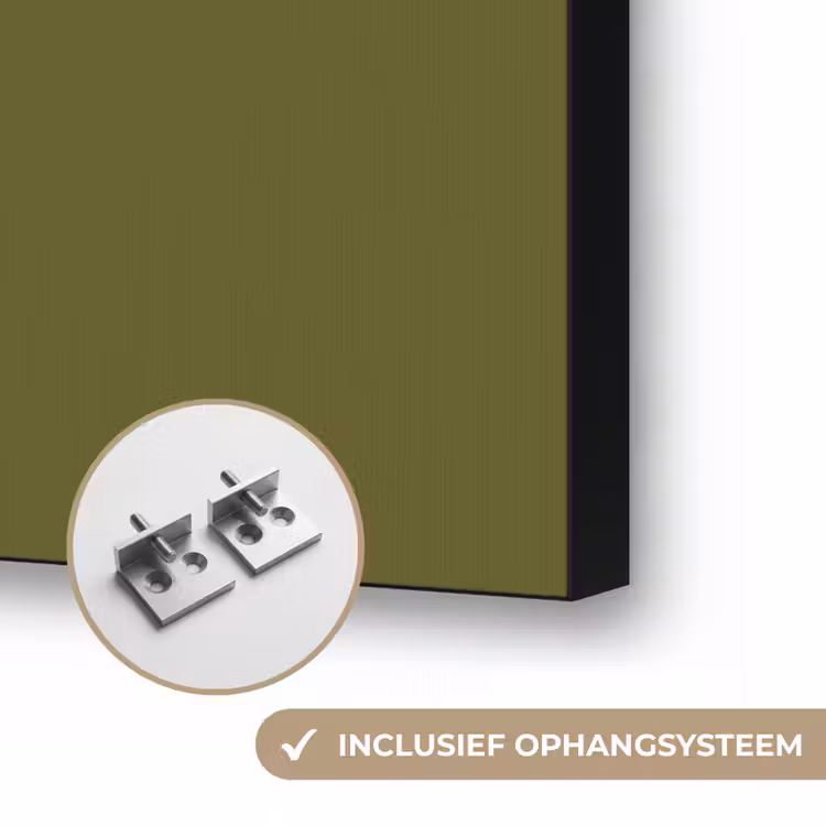 Dark - Olive - Groen Textielframe zwart klein 947 -USP_ophangsysteemNL
