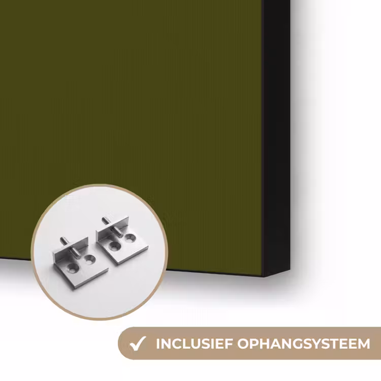 Dark - Olive - Groen Textielframe zwart klein 947 -USP_ophangsysteemNL