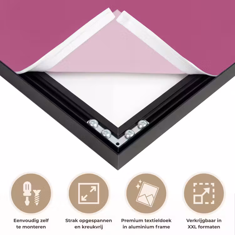 Deep - Magenta - Paars Textielframe zwart klein 947 -USP_feed_closeupNL