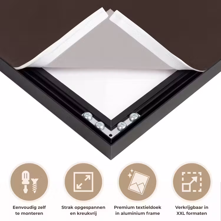 Deep - Obsidian - Bruin Textielframe zwart klein 947 -USP_feed_closeupNL