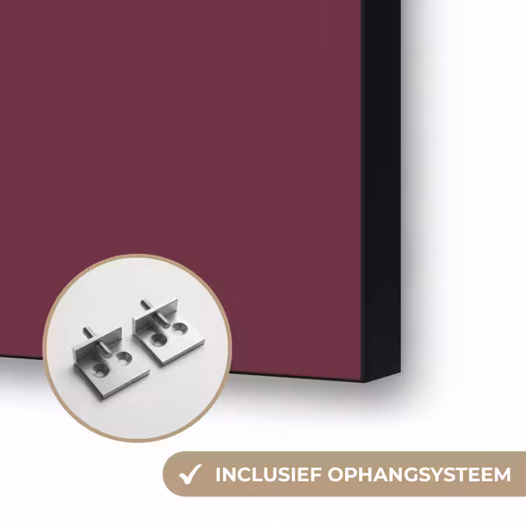 Deep - Plum - Paars Textielframe zwart klein 947 -USP_ophangsysteemNL