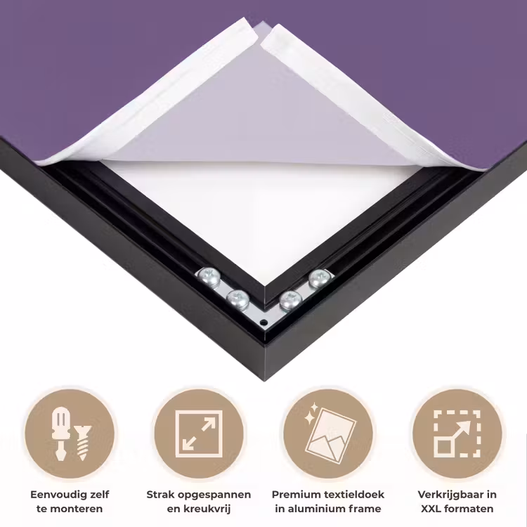 Deep - Plum - Paars Textielframe zwart klein 947 -USP_feed_closeupNL