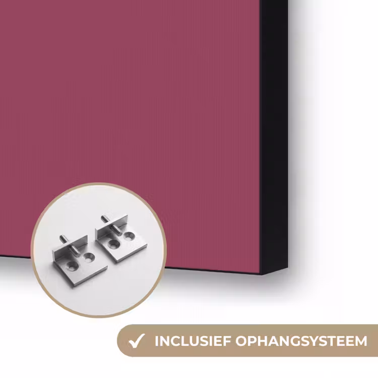 Deep - Rasberry - Rood Textielframe zwart klein 947 -USP_ophangsysteemNL