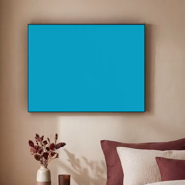 Deep - Turquoise - Turkoois Textielframe zwart klein 947 -sfeer1