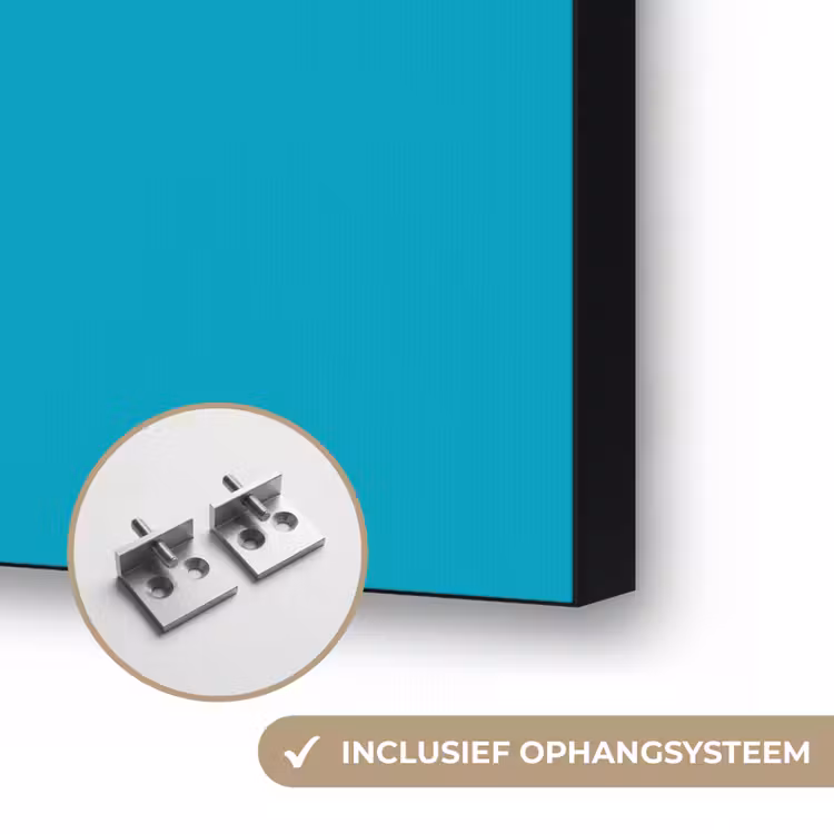 Deep - Turquoise - Turkoois Textielframe zwart klein 947 -USP_ophangsysteemNL