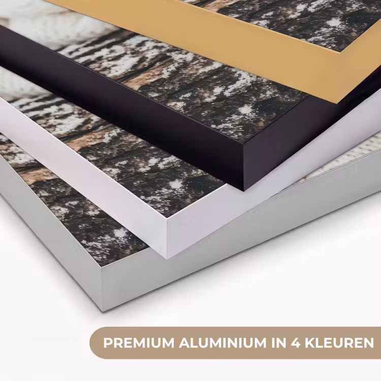 Deken - Wit - Boomstronk - Winter - Sneeuw Textielframe zwart klein -USP_kleurenNL