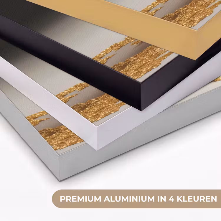 Delftsblauw - Goud - Burger Textielframe zwart klein -USP_kleurenNL