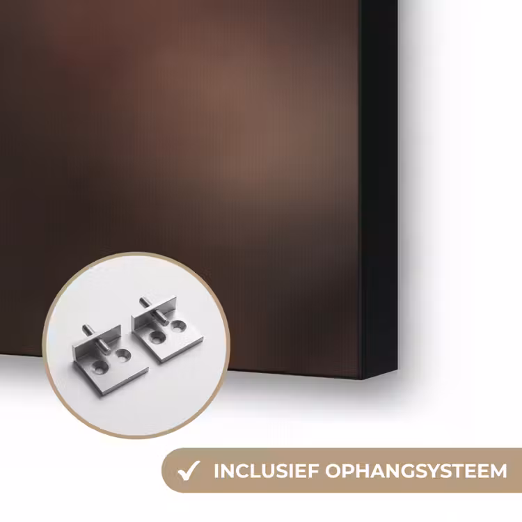 Dennenappel - Bos - Herfst - Bruin - Sfeervol Textielframe zwart klein -USP_ophangsysteemNL