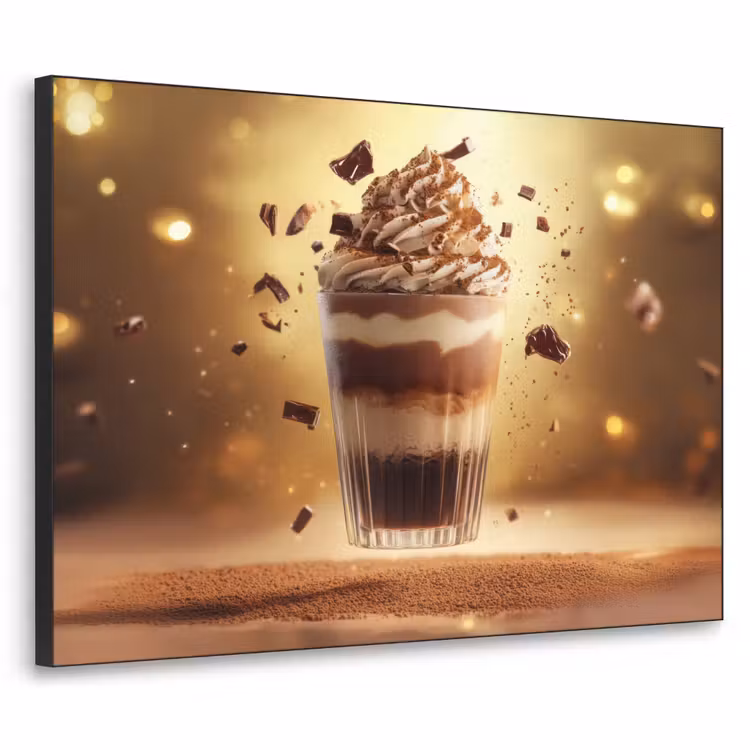 Dessert - Chocolade - Zoet - Eten Textielframe - compleet frame klein -3d