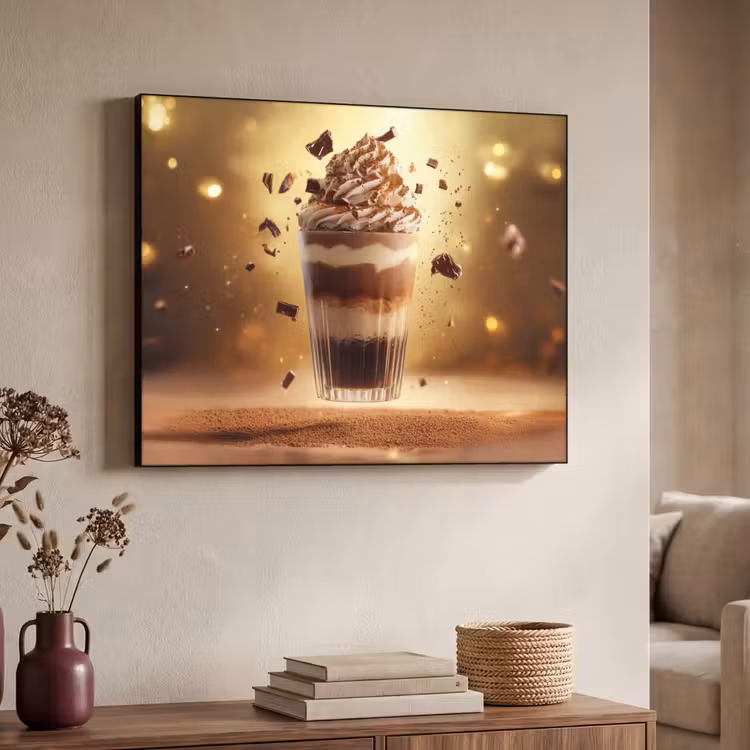 Dessert - Chocolade - Zoet - Eten Textielframe zwart klein -sfeer3
