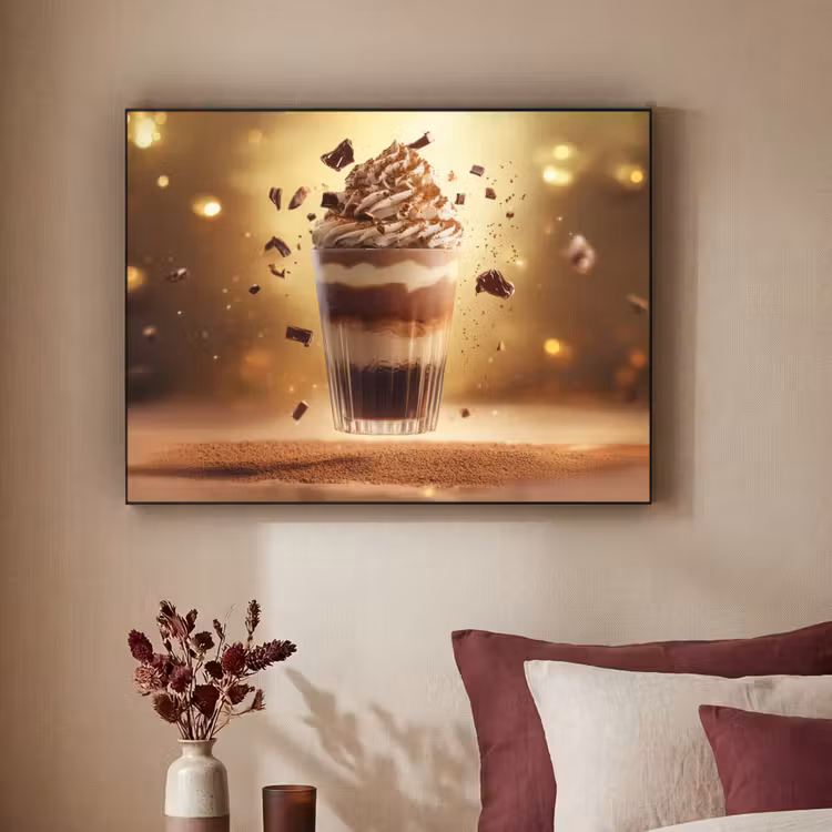 Dessert - Chocolade - Zoet - Eten Textielframe zwart klein -sfeer1