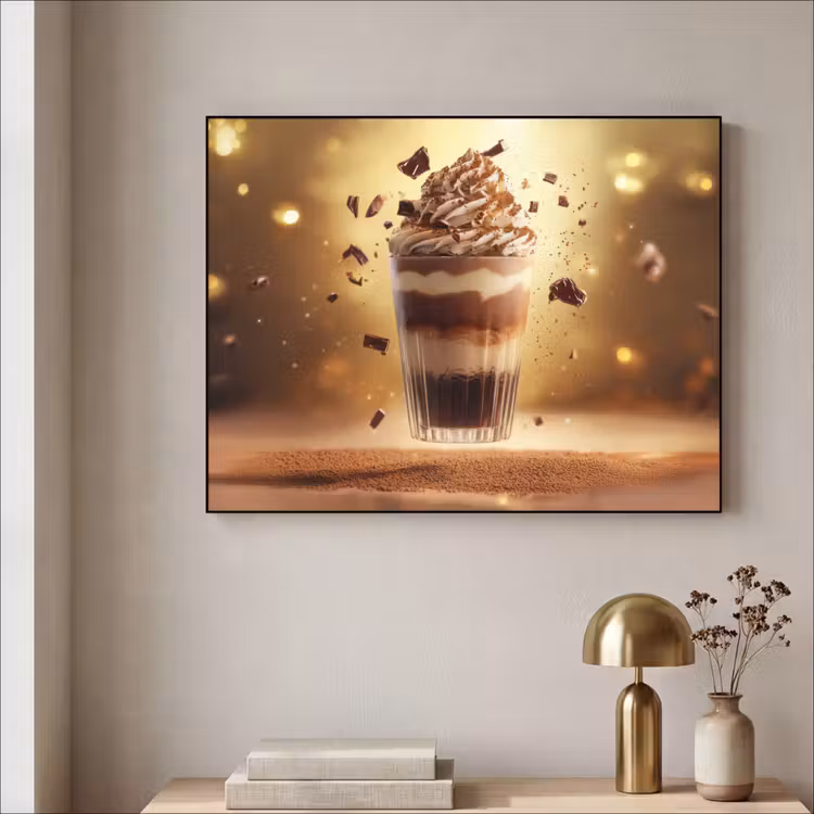 Dessert - Chocolade - Zoet - Eten Textielframe - compleet frame klein -sfeer2