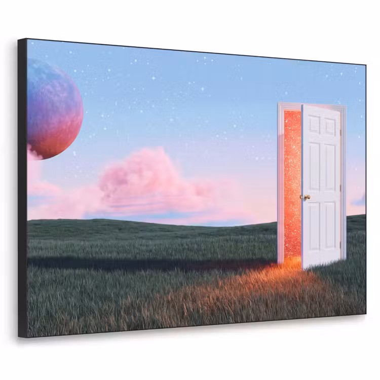 Art frame - Deur - Fantasie - Ruimte - Deur - Fantasie - Ruimte Textielframe zwart klein