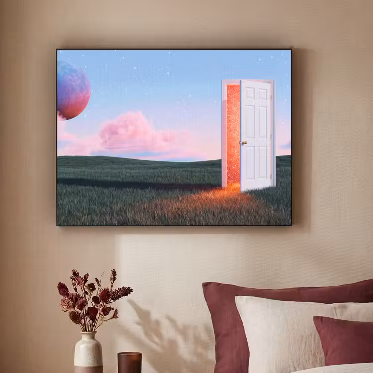 Art frame - Deur - Fantasie - Ruimte - Deur - Fantasie - Ruimte Textielframe zwart klein