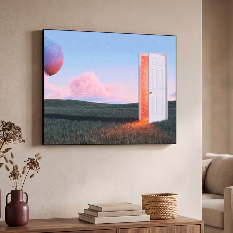 Art frame - Deur - Fantasie - Ruimte - Deur - Fantasie - Ruimte Textielframe zwart klein
