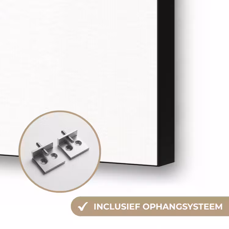 Dier - Dans - Liefde - Waterverf - Rood Textielframe zwart klein -USP_ophangsysteemNL