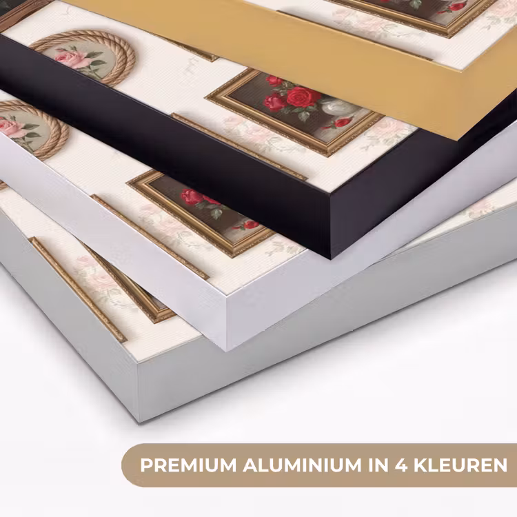 Dier - Kat - Portret - Klassiek Textielframe zwart klein -USP_kleurenNL