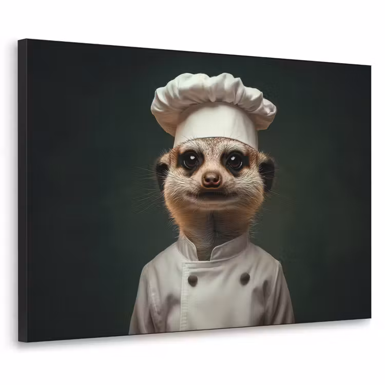 Dier - Kok - Stokstaartje Textielframe - compleet frame klein -3d