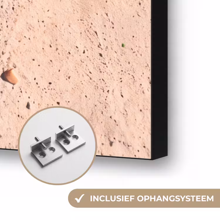 Dieren - Strand - Zee - Natuur - Rood Textielframe zwart klein -USP_ophangsysteemNL
