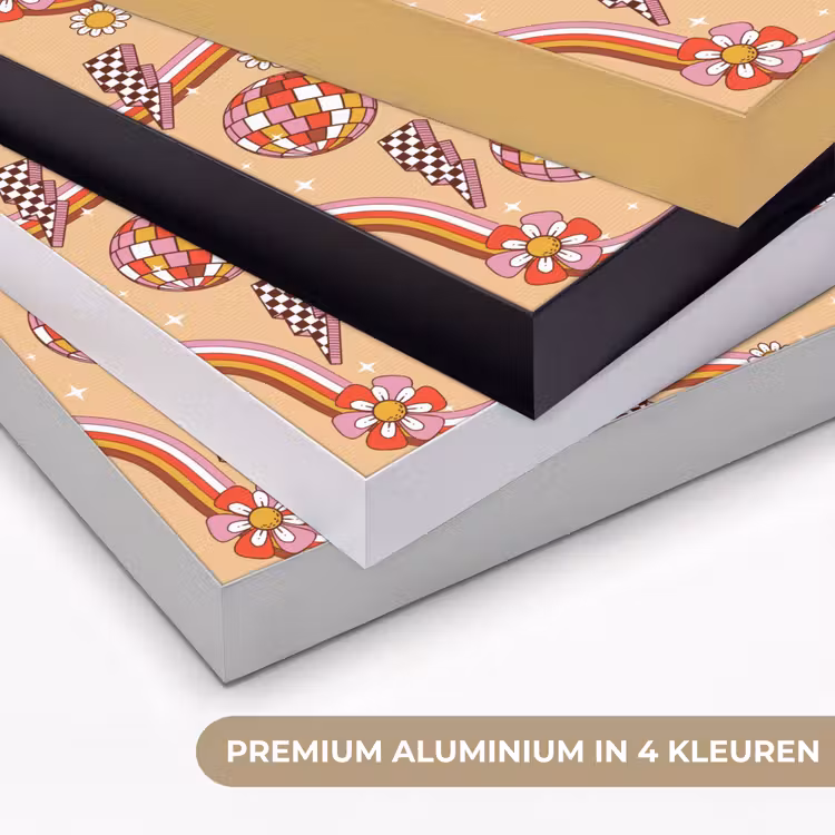 Disco - Patroon - Lijnen Textielframe zwart klein 947 -USP_kleurenNL