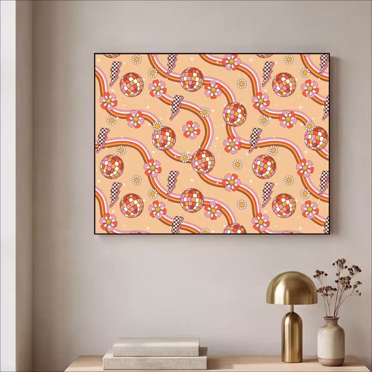 Disco - Patroon - Lijnen Textielframe - compleet frame klein 947 -sfeer2